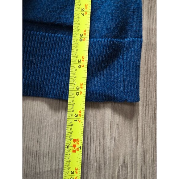 Christopher & Banks Blue Open Front Cardigan Sweater With Button Cuffs Size M - Picture 9 of 10